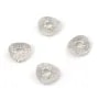 Texturierte Rondele 6mm 925 rhodiniertes Silber |Schmuckherstellung