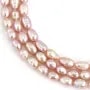 Mauve oval freshwater cultured pearls on thread 4-5mm x 36cm