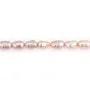 Mauve oval freshwater cultured pearls on thread 4-5mm x 36cm