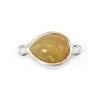 Zwischenlage 925er Silber für Cabochon Goutte 8x10mm | Schmuck Kreation