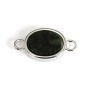 Abstandhalter Silber 925 Cabochon Oval 6.4x8.5mm | Schmuck Zubehör