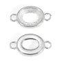 Abstandhalter Silber 925 Cabochon Oval 6.4x8.5mm | Schmuck Zubehör