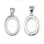 Pendentif pour cabochon ovale 10x14mm - Argent 925 x 1pc