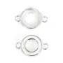 Zwischenlage Silber 925 Cabochon Rund 8mm | Accessoire Schmuck Kreation
