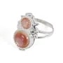 Anello regolabile in argento 925 per cabochon rotondi da 6 e 10 mm - Accessorio per il fai da te