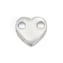 Intercalaire coeur 2 trous 8mm - Argent 925 x 1pc