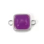 Abstandhalter Silber 925 Cabochon Quadratisch 8mm | Lieferanten Zubehör