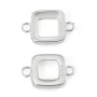 Abstandhalter Silber 925 Cabochon Quadratisch 8mm | Lieferanten Zubehör