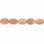 Pedra da lua laranja oval 10x14mm x 40cm