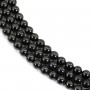 Round black spinel 8mm x 40cm