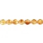 Runder facettierter Citrin 8mm x 39cm