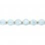 Acquamarina rotonda piatta sfaccettata 8.5mm x 38cm (39pcs)