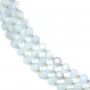 Acquamarina rotonda piatta sfaccettata 8.5mm x 38cm (39pcs)
