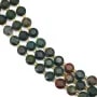 Jaspe Sanguin (Héliotrope) rond plat facetté 8mm x 38cm (37pcs)