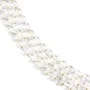Cristal de roca redondo plano facetado 8mm x 38cm