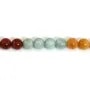 Jade rond multicolore 10mm x 40cm