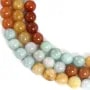 Jade rond multicolore 10mm x 40cm