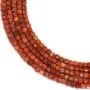 Roter Jaspis facettierter Würfel 2.5mm x 39cm
