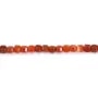 Jaspe rouge cube facetté 2.5mm x 39cm