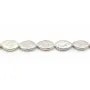 Perle coltivate d'acqua dolce, bianche, marquise, 9x14mm x 39cm