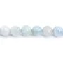 Round aquamarine 9-10mm x 40cm