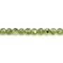 Peridoto Redondo Facetado 4mm x 5 piezas