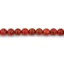 Bambú de mar teñido naranja redondo, 6mm x 38cm
