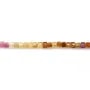Multicolored tourmaline gradient faceted cube 2mm x 40cm