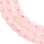 Quartzo rosa oval 8x10mm x 39cm