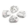 Ciondolo Howlite cuore semi forato 25mm x 1pc