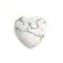 Howlite heart pendant semi-drilled 25mm x 1pc