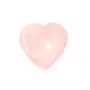 Colgante Cuarzo rosa corazón semi perforado 25mm x 1pc