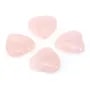 Rose Quartz heart pendant semi-drilled 25mm x 1pc
