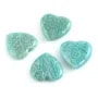 Pendentif Amazonite du Pérou coeur semi percé 25mm x 1pc