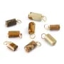 Pingente Jaspe Paisagem barroco - Gold Filled x 1pc
