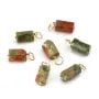 Pendentif Unakite baroque - Gold Filled x 1pc