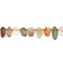Quartz rutile multicolore chips allongé x 40cm ( env 52pcs )
