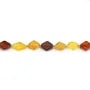Ambra multicolore rombo 10mm x 38cm