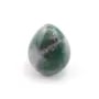 Semi-drilled Indian agate pendant, drop-shaped, 15x20mm x 1pc