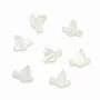 Nacre blanche rond 15mm une colombe x 1pc