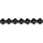 Facettierter schwarzer Onyx-Kleeblatt 10mm x 40cm