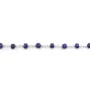 Catena in argento con lapislazzuli 3mm x 20cm