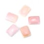 Rechteckiger rosa Lambi-Cabochon 12x16mm x 1 Stk