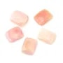 Cabochon Lambi rose rectangle 10x12mm x 1pc