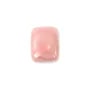 Pink Lambi cabochon rectangle 8x10mm x 1pc