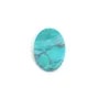 Cabochon Turchese ricostituito verde ovale piatto 10x14mm x 2pz