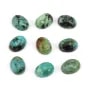 Afrikanischer ovaler Türkis-Cabochon 6x8mm x 2 Stück
