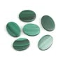 Flacher ovaler Malachit-Cabochon 10x14mm x 1 Stück
