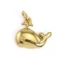 Whale Pendant Charm 9x11mm - Gold 304 Stainless Steel x 1pc