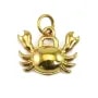 Goldener Krabbenanhänger | Goldfarbene Marine-Edelstahlbeschläge